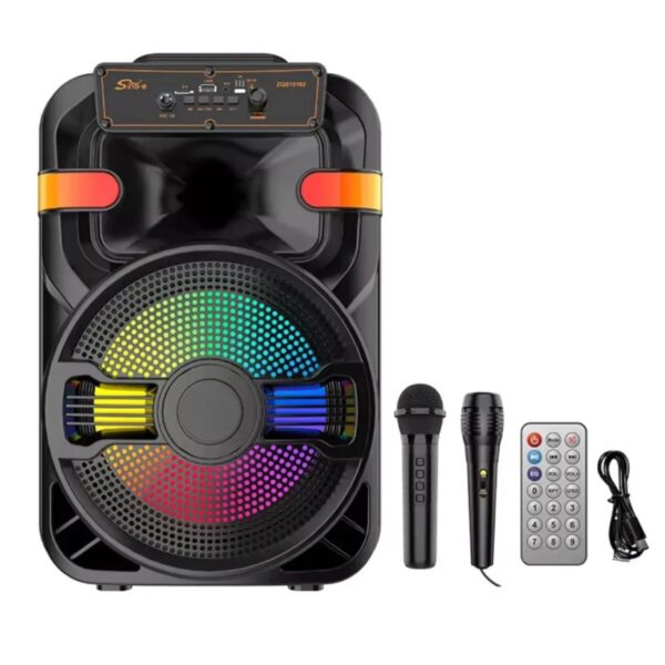 Boxa portabila karaoke ZQS10102, Microfon, 90W PMPO, LED RGB,EN GROSS